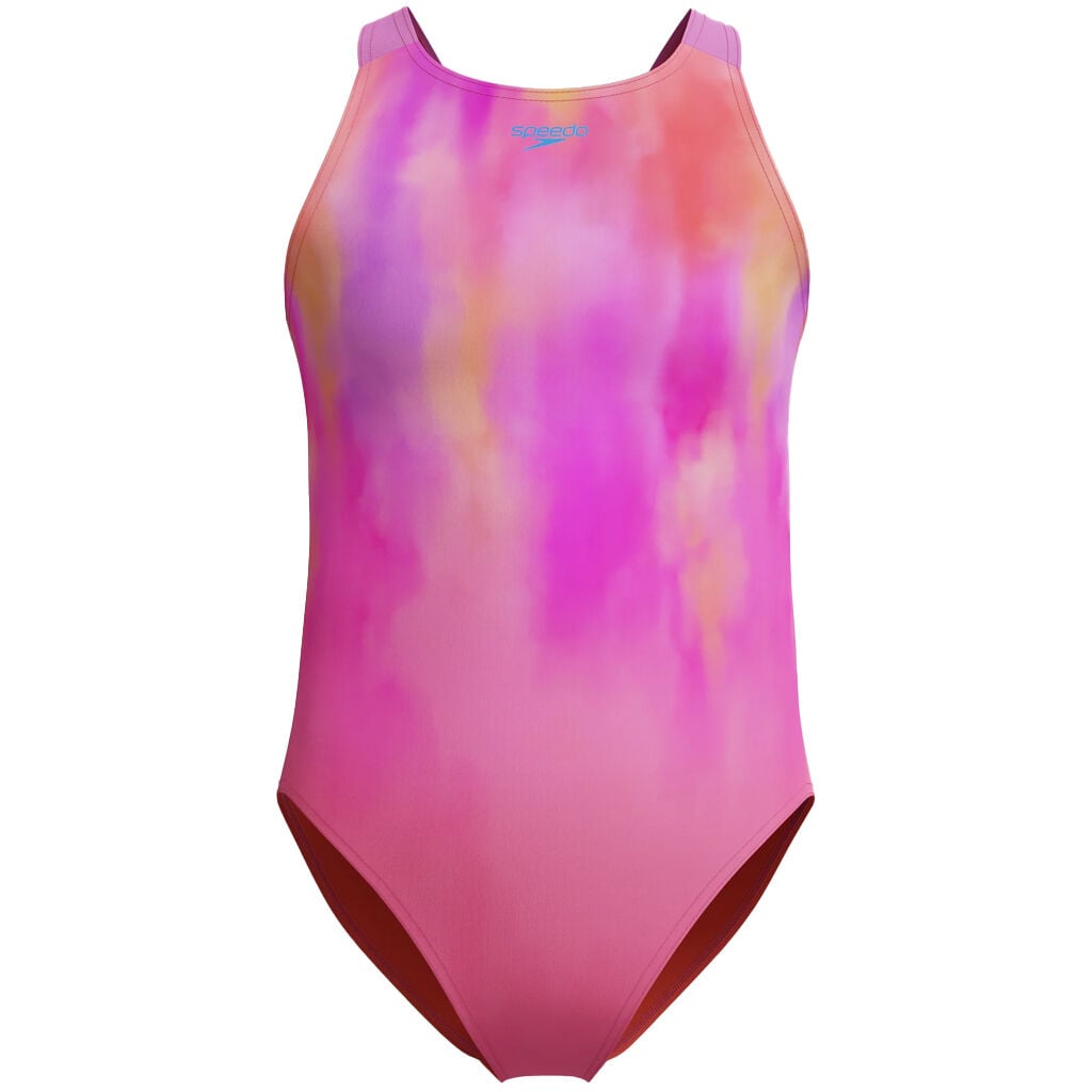 Speedo Print Pulseback Kız Çocuk Yüzücü Mayosu