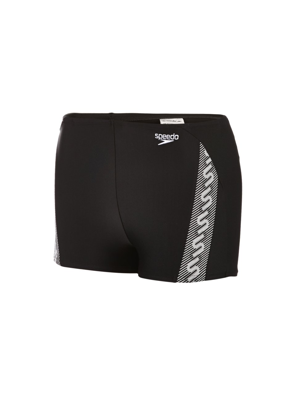 Speedo Endurance 10 Erkek Çocuk Aquashort Yüzücü Mayosu - Siyah/Beyaz