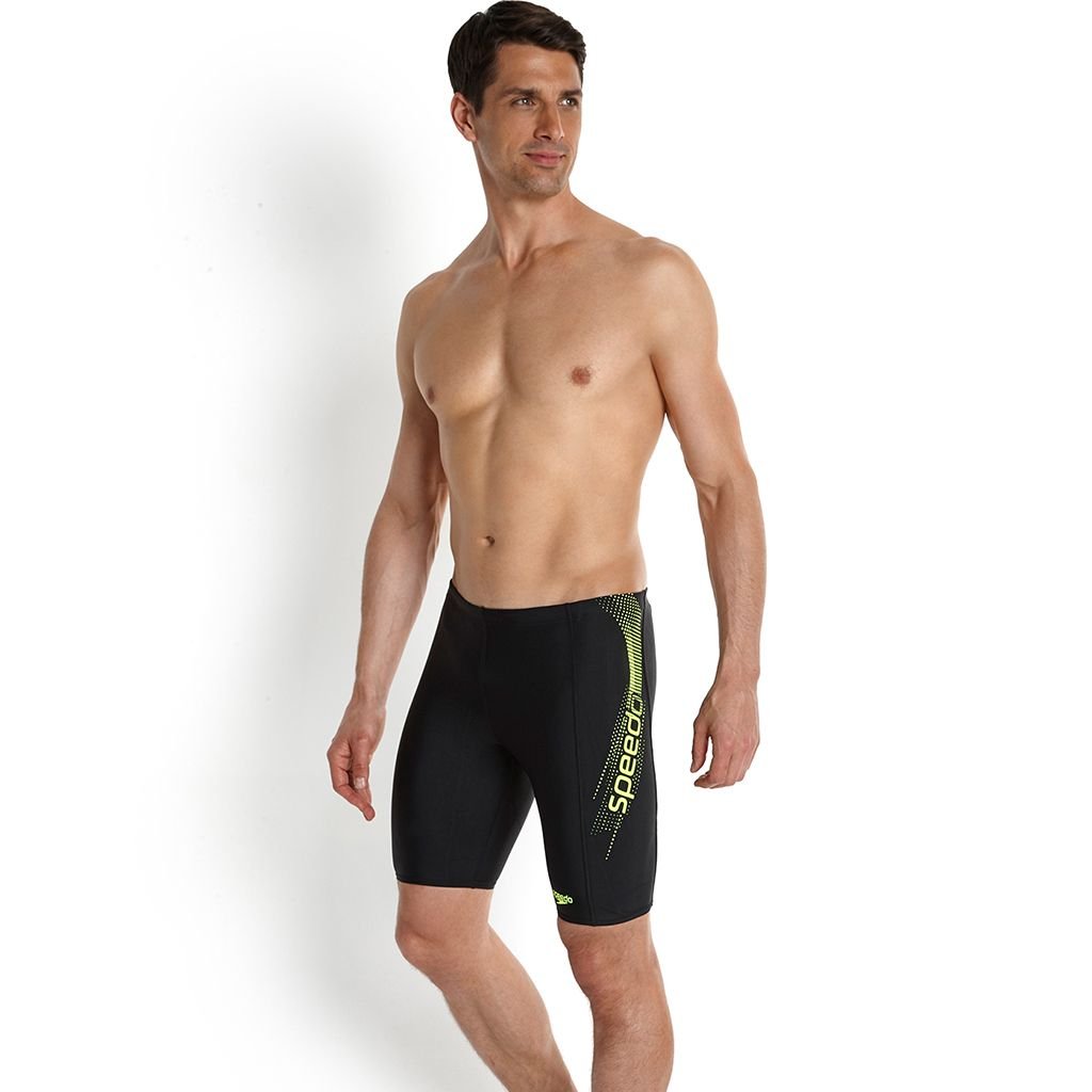 Speedo Endurance 10 Erkek Jammer Yüzücü Mayosu - Siyah/Sarı