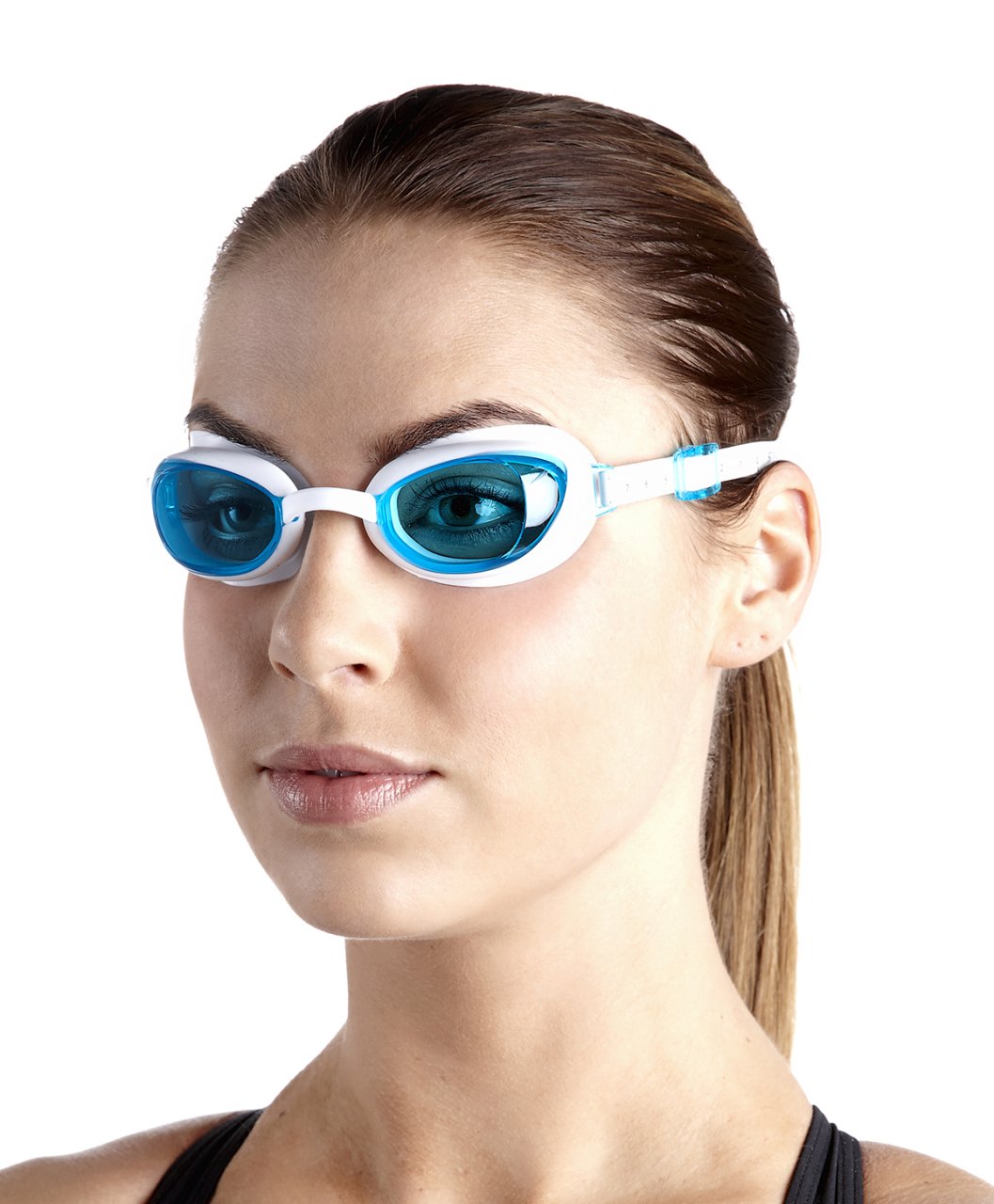Speedo Aquapure Yüzücü Gözlüğü - Beyaz/Mavi