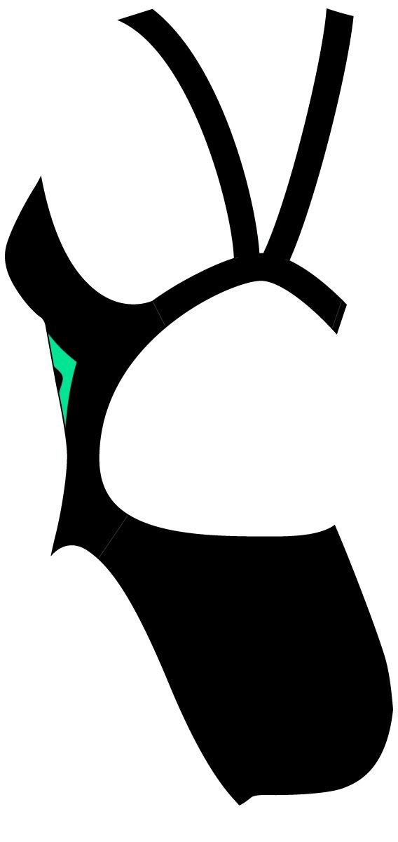 Speedo Speedfit Kadın Yüzücü Mayosu - Siyah/Mavi