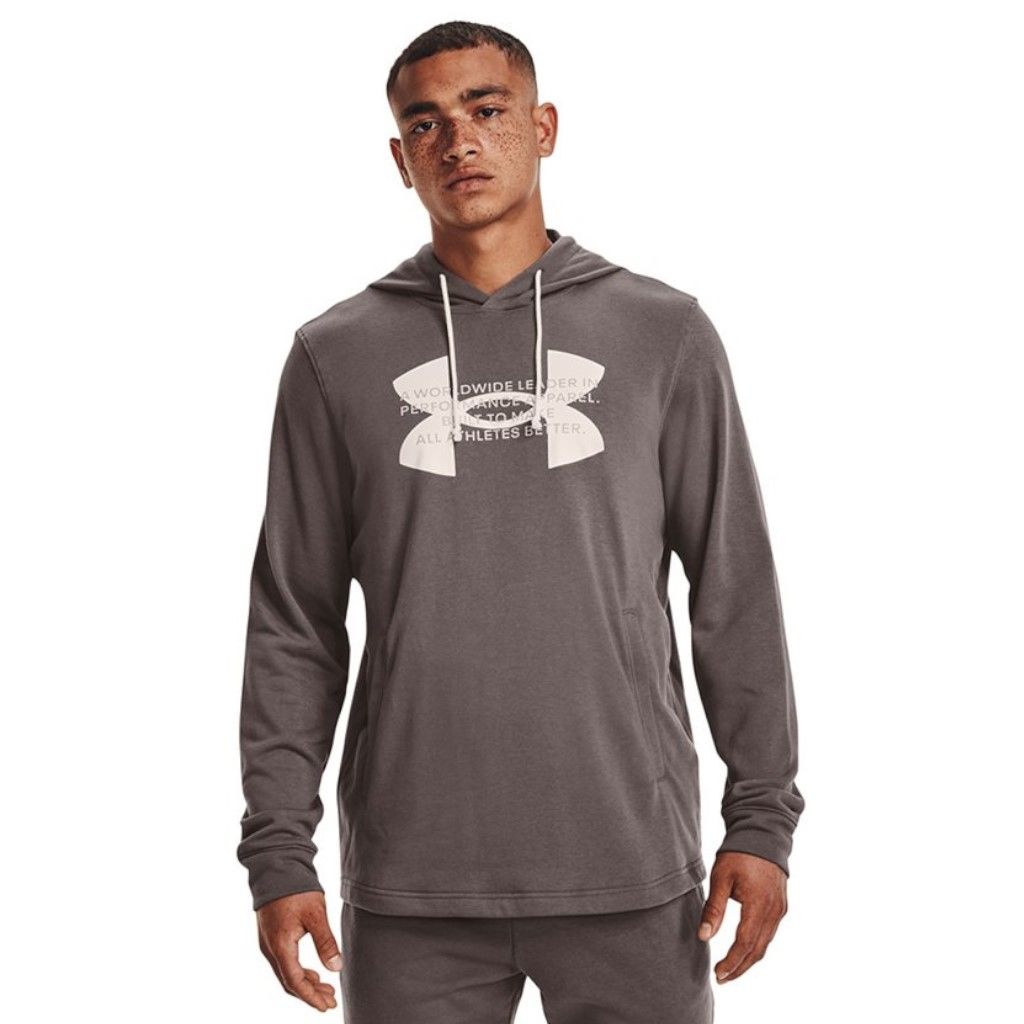 Under Armour  Rival Terry Logo Hoodie Erkek Sweatshirt