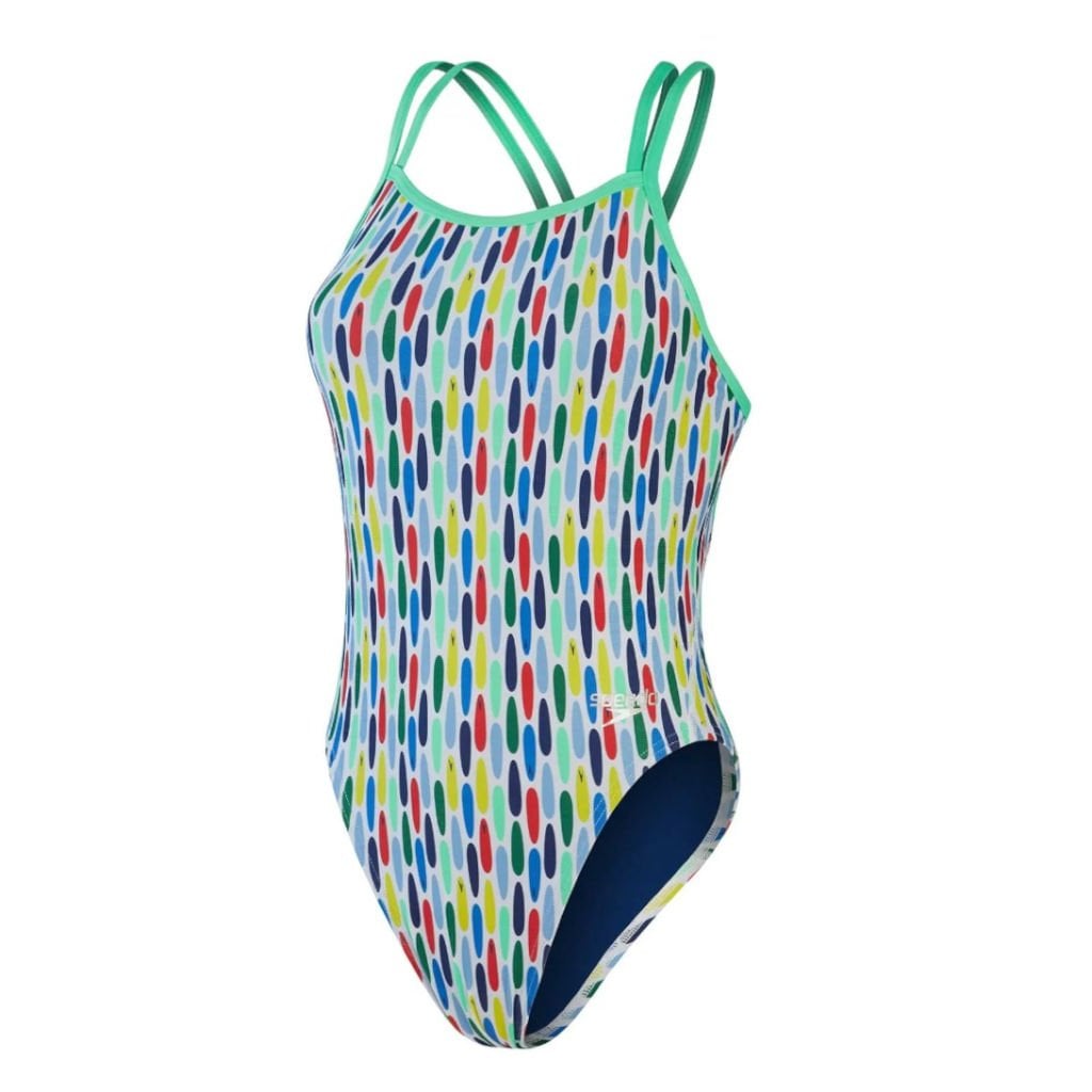 Speedo Allover Digital Starback Kadın Yüzücü Mayosu