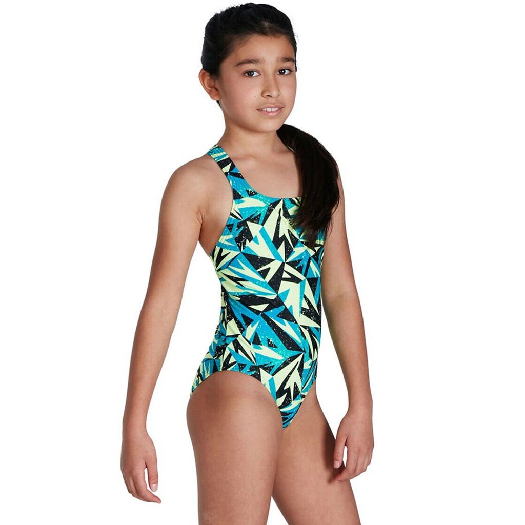 Speedo Hyperboom Allover Medalist Kız Çocuk Yüzücü Mayosu