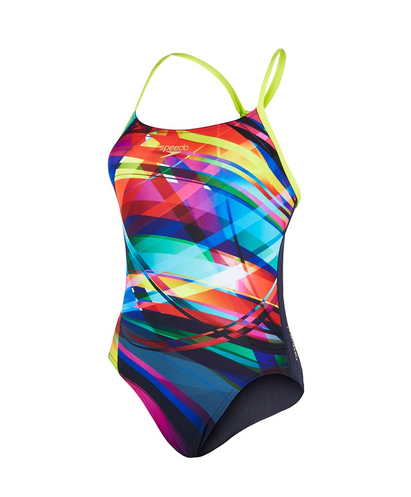 Speedo Endurance Plus Bayan Yüzücü Mayosu - Gri/Yeşil