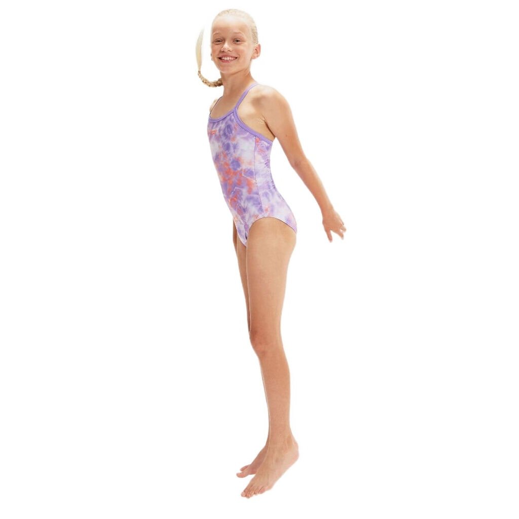 Speedo Allover Thinstrap Kız Çocuk Yüzücü Mayosu