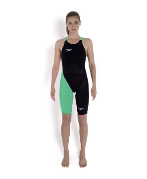 Speedo Lzr Racer ELite 2 Openback Kneeskın - Siyah/Yeşil