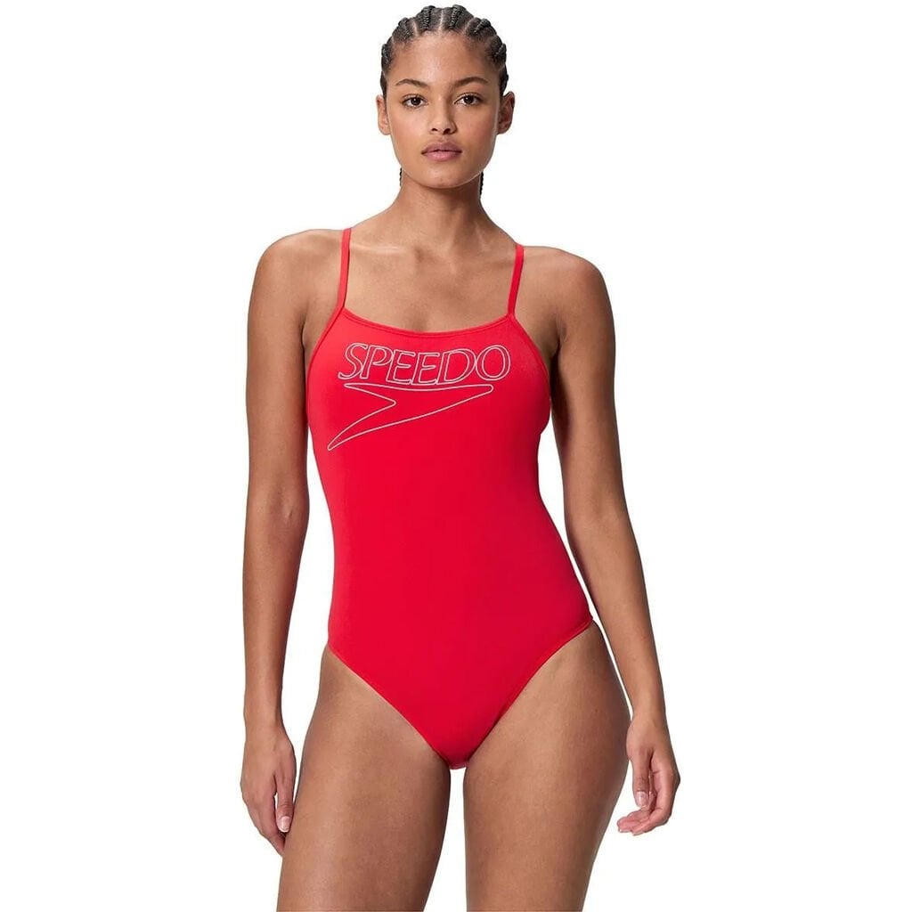 Speedo Endurance+ Logo Thinstrap Kadın Yüzücü Mayosu