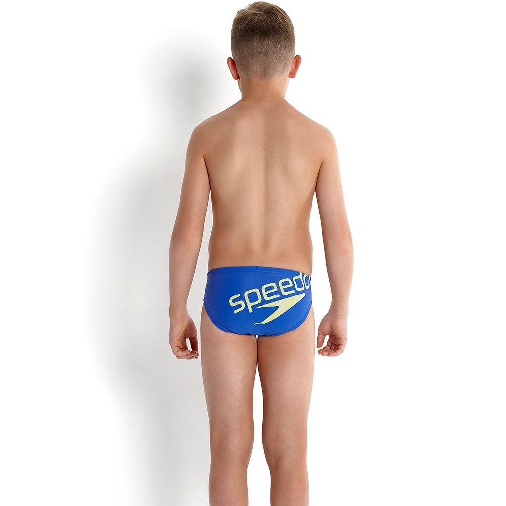 Speedo Endurance 10 Erkek Çocuk Slip Yüzücü Mayosu - Mavi/Sarı