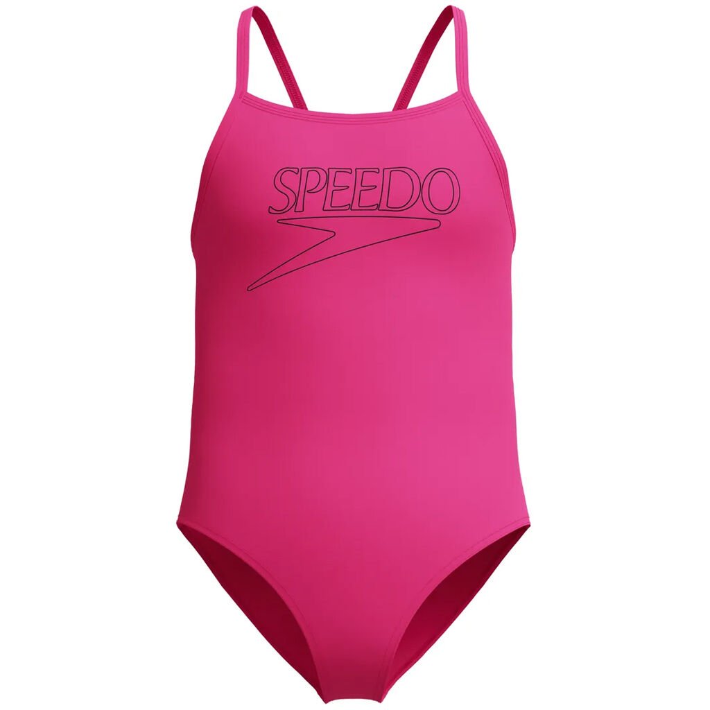 Speedo Endurance+ Logo Thinstrap Kadın Yüzücü Mayosu