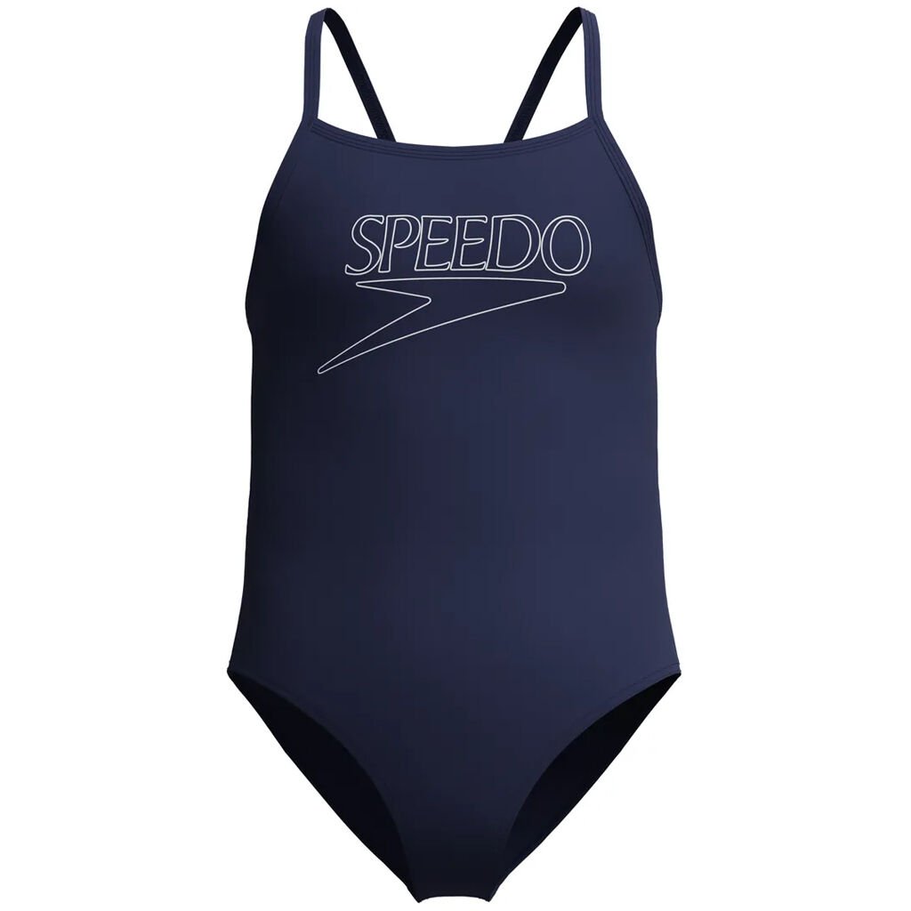 Speedo Endurance+ Logo Thinstrap Kadın Yüzücü Mayosu