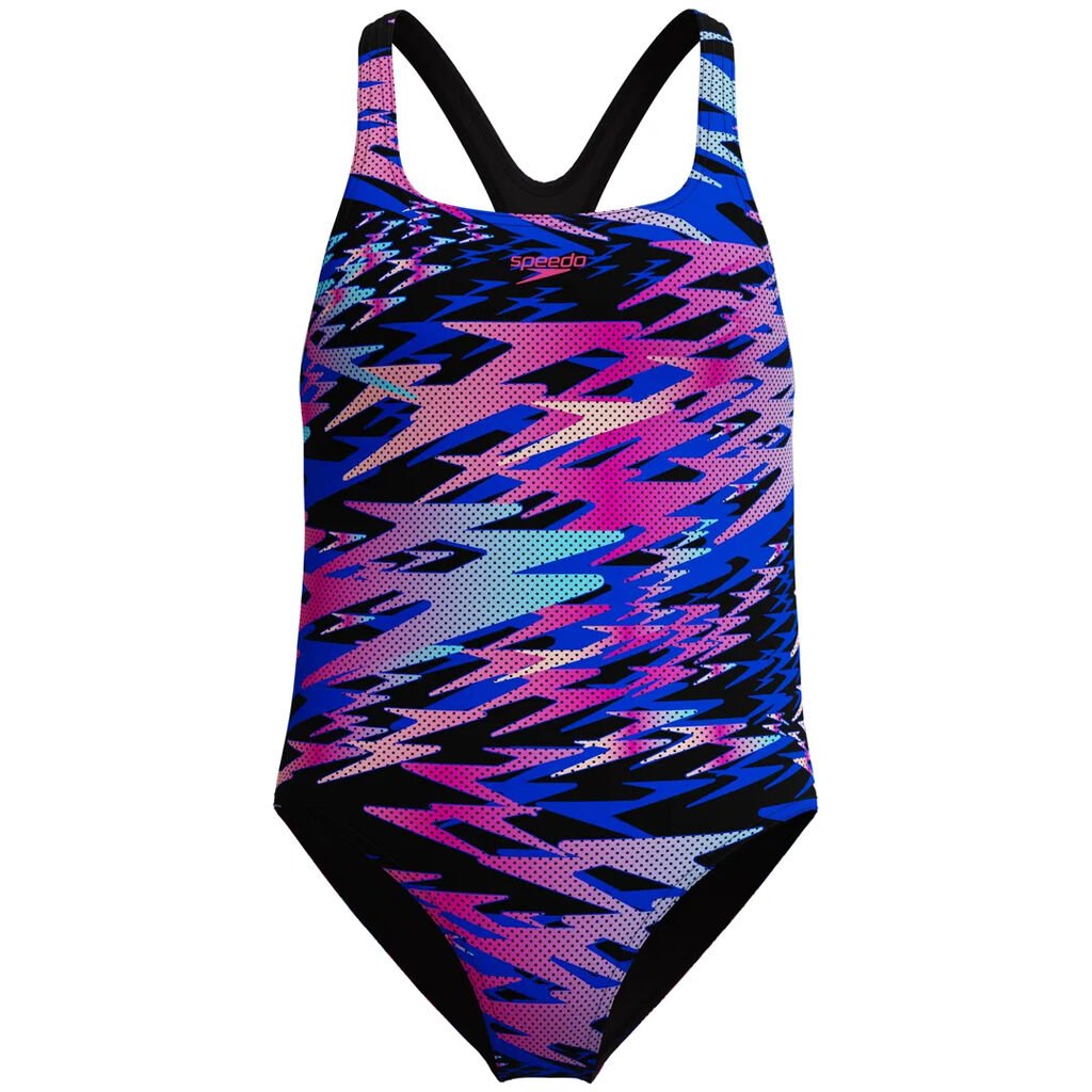 Speedo Hyperboom Print Medalist Kadın Yüzücü Mayosu