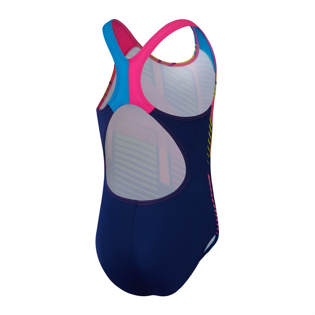 Speedo Digital Placement Splashback Kız Çocuk Yüzücü Mayosu