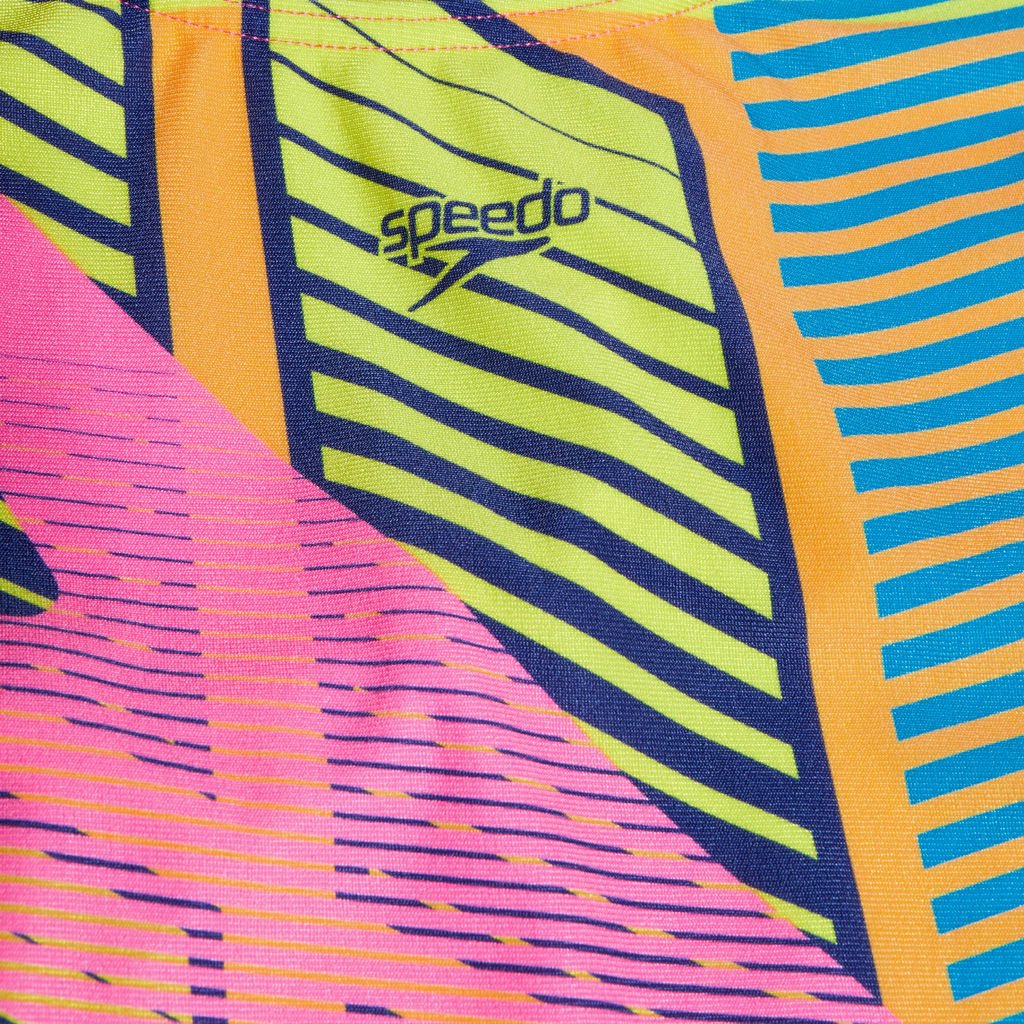 Speedo Digital Placement Splashback Kız Çocuk Yüzücü Mayosu