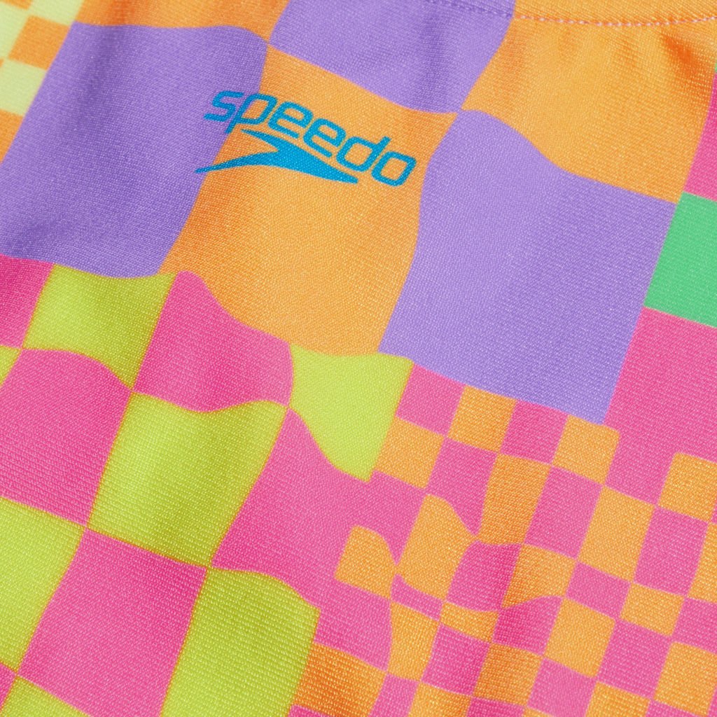 Speedo Digital Placement Splashback Kız Çocuk Yüzücü Mayosu
