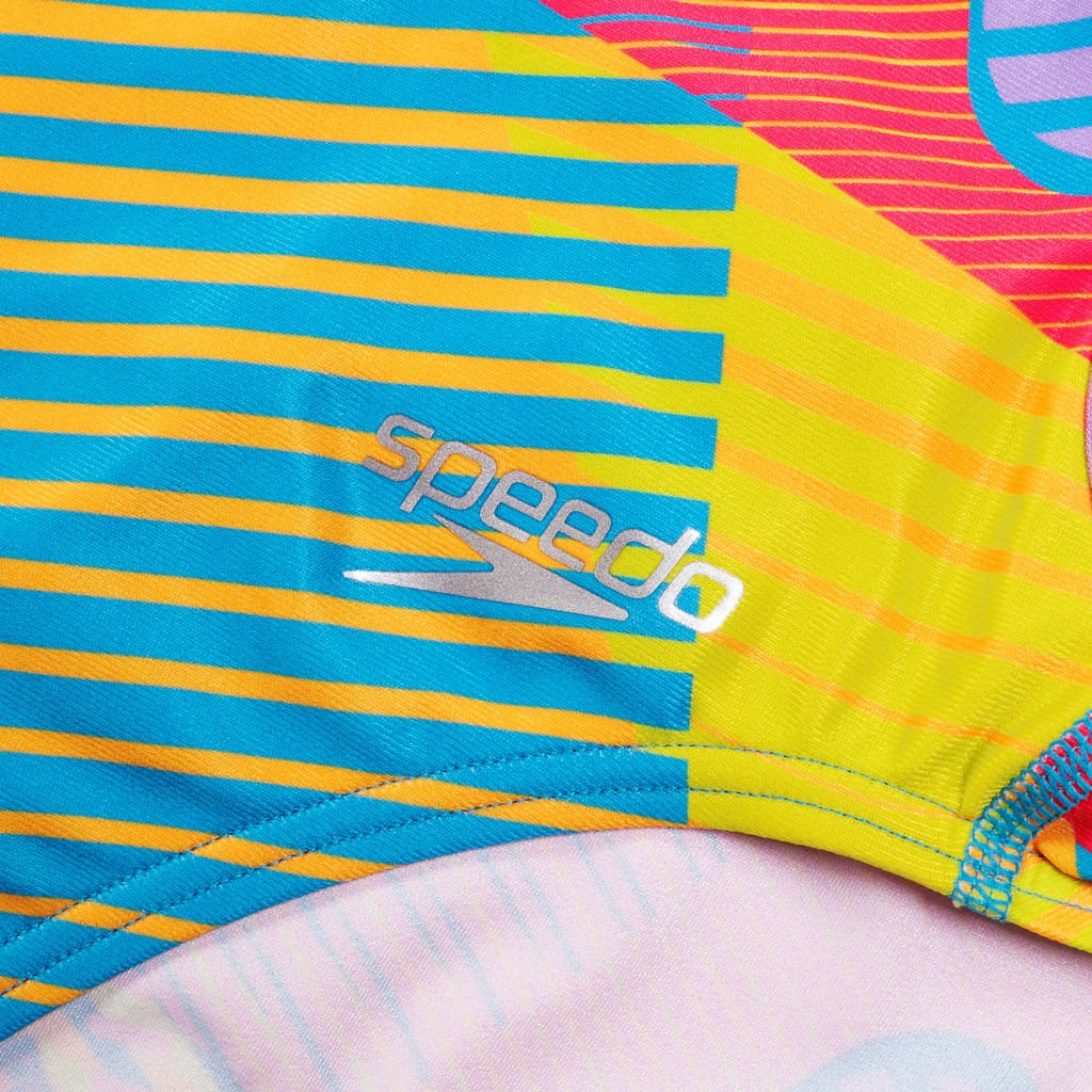 Speedo Allover Digital V Back Kadın Yüzücü Mayosu