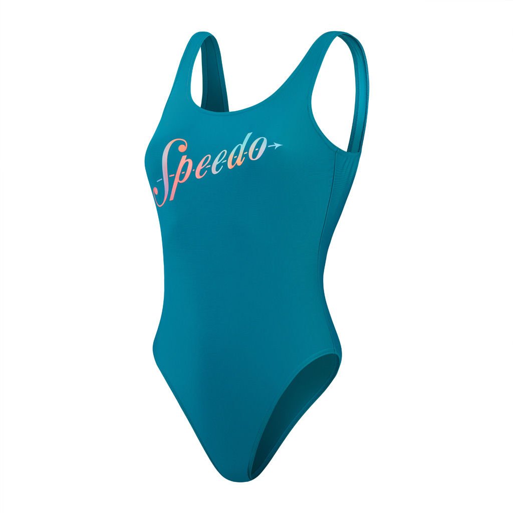Speedo Logo Deep U-Back Kadın Yüzücü Mayosu