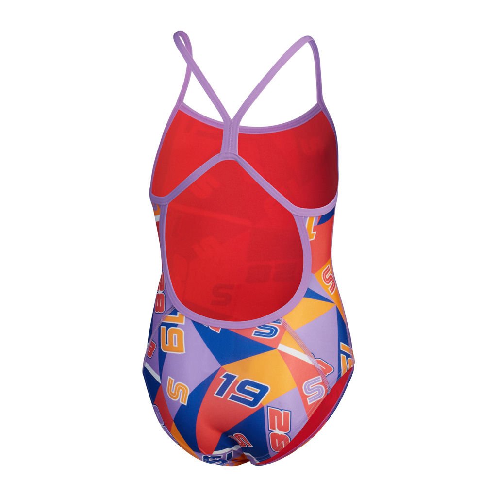 Speedo Allover Digital V Back Kız Çocuk Yüzücü Mayosu