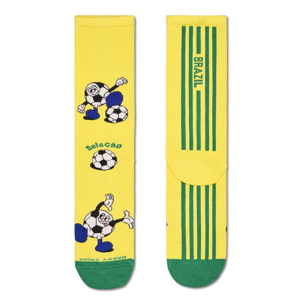 Happy Socks Team Brazil Football Günlük Unisex Çorap