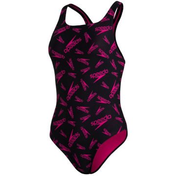 Speedo Boom Logo Allover Medalist Kadın Yüzücü Mayosu