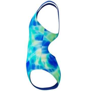 Speedo Allover Print Splashback Kız Çocuk Yüzücü Mayosu