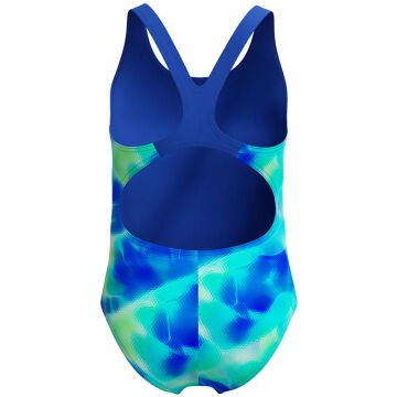 Speedo Allover Print Splashback Kız Çocuk Yüzücü Mayosu