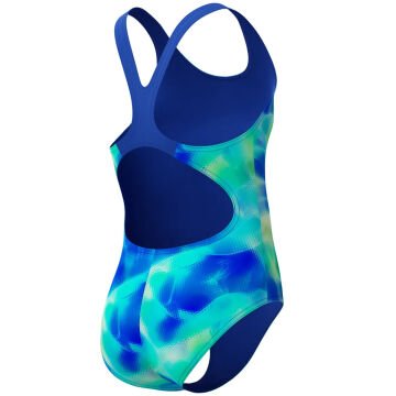 Speedo Allover Print Splashback Kız Çocuk Yüzücü Mayosu