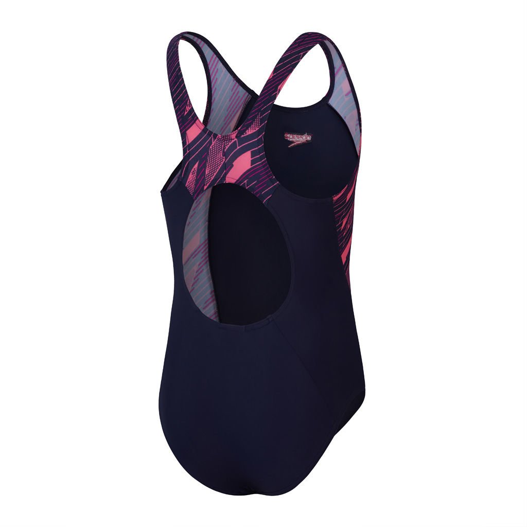 Speedo Hyperboom Allover Muscleback Kız Çocuk Yüzücü Mayosu