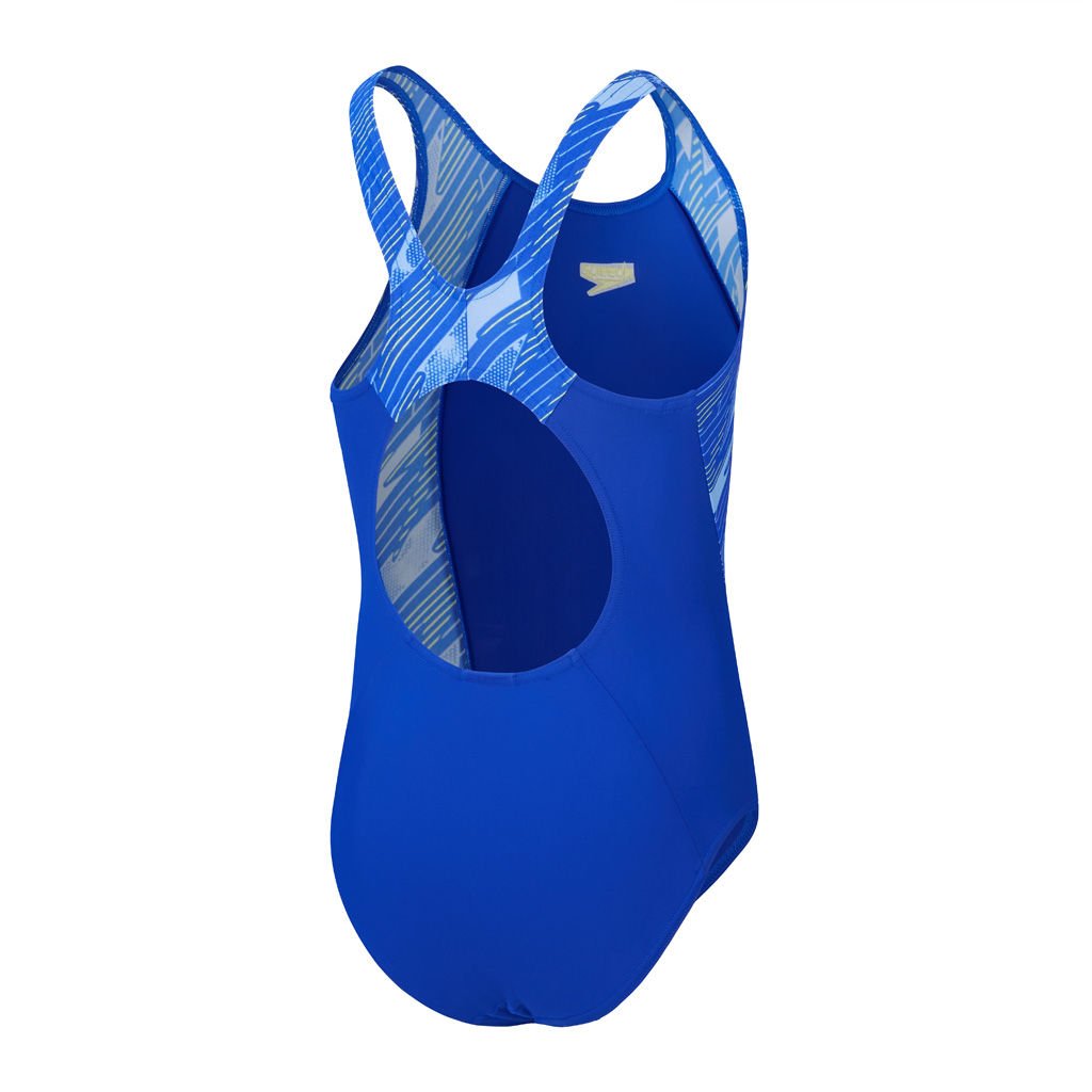 Speedo Hyperboom Allover Muscleback Kız Çocuk Yüzücü Mayosu