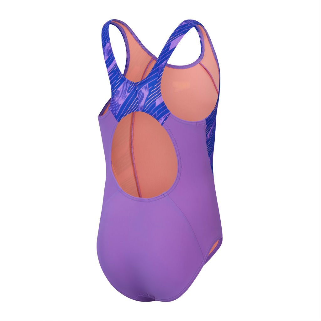 Speedo Hyperboom Allover Muscleback Kız Çocuk Yüzücü Mayosu