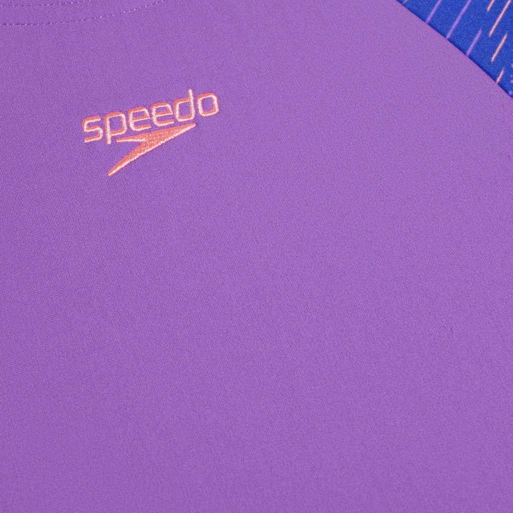 Speedo Hyperboom Allover Muscleback Kız Çocuk Yüzücü Mayosu