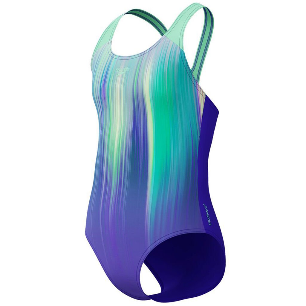 Speedo Digital Placement Spliceback Kız Çocuk Yüzücü Mayosu