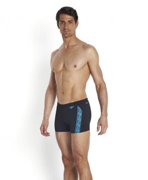 Speedo Monogram Endurance+ Aquashort - Siyah/Mavi
