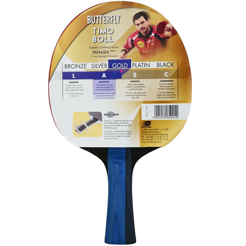Butterfly Timo Boll Gold Masa Tenisi Raketi 85021S