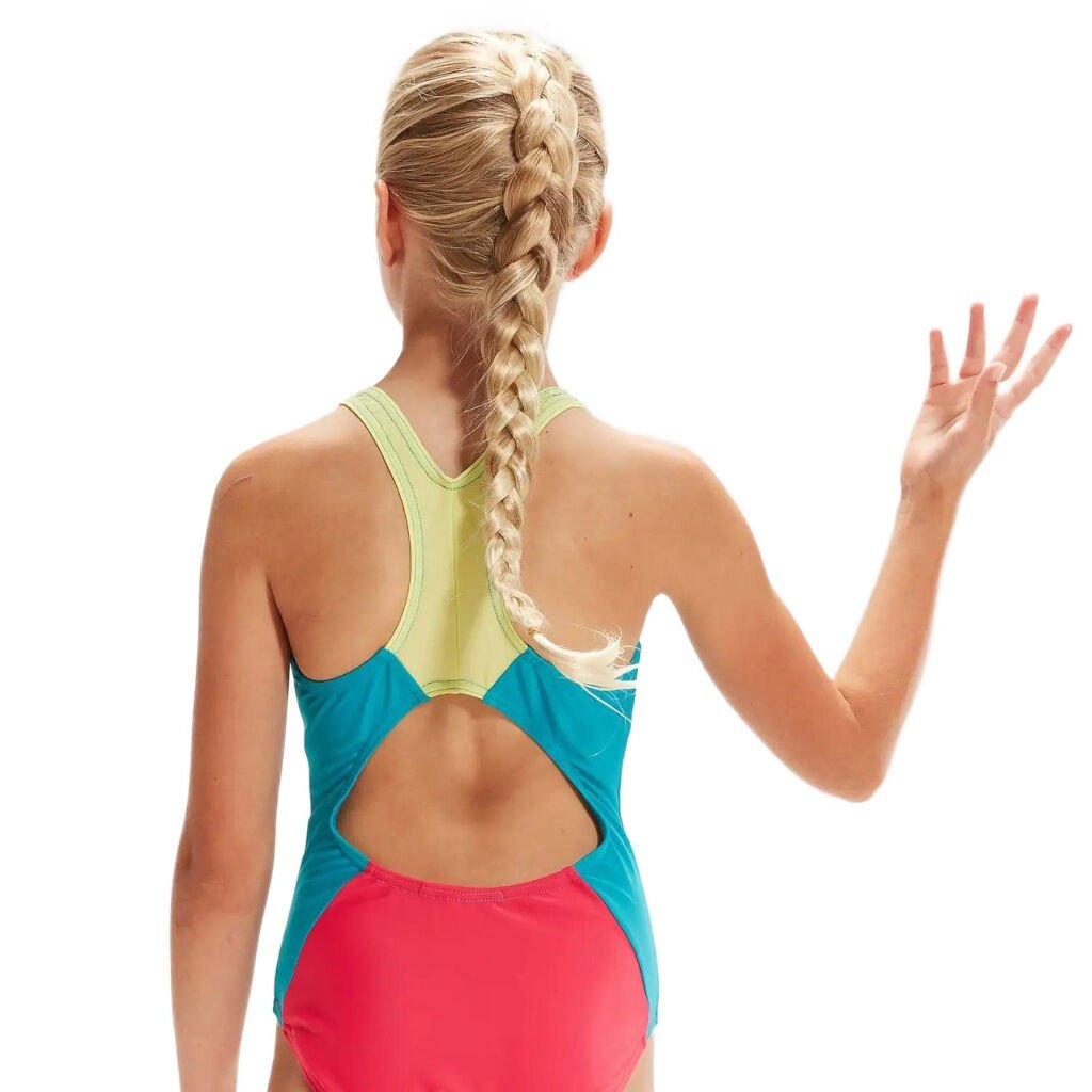 Speedo Colorblock Spiritback Kız Çocuk Yüzücü Mayosu
