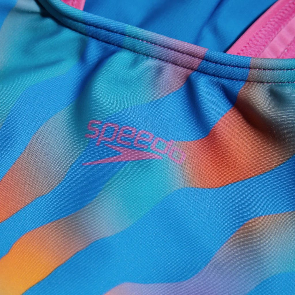 Speedo Digi Placement Kız Çocuk Yüzücü Mayosu