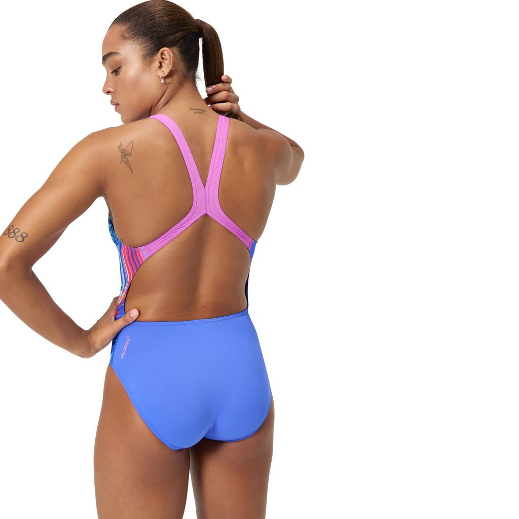 Speedo Digi Placement Kız Çocuk Yüzücü Mayosu