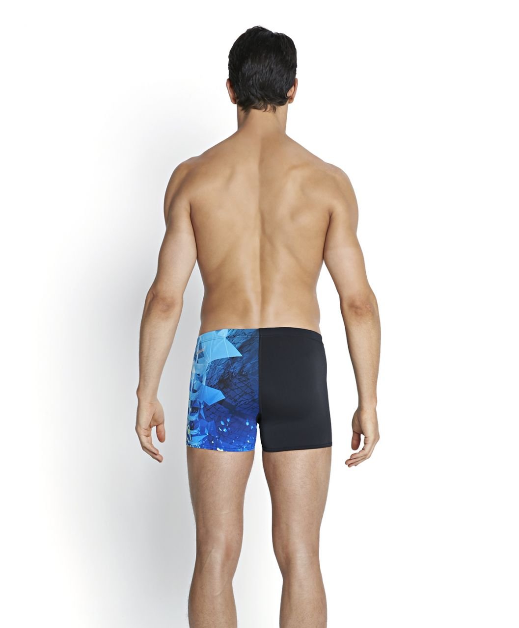 Speedo Placement Endurance+ Aquashort Erkek Mayo - Siyah/Mavi