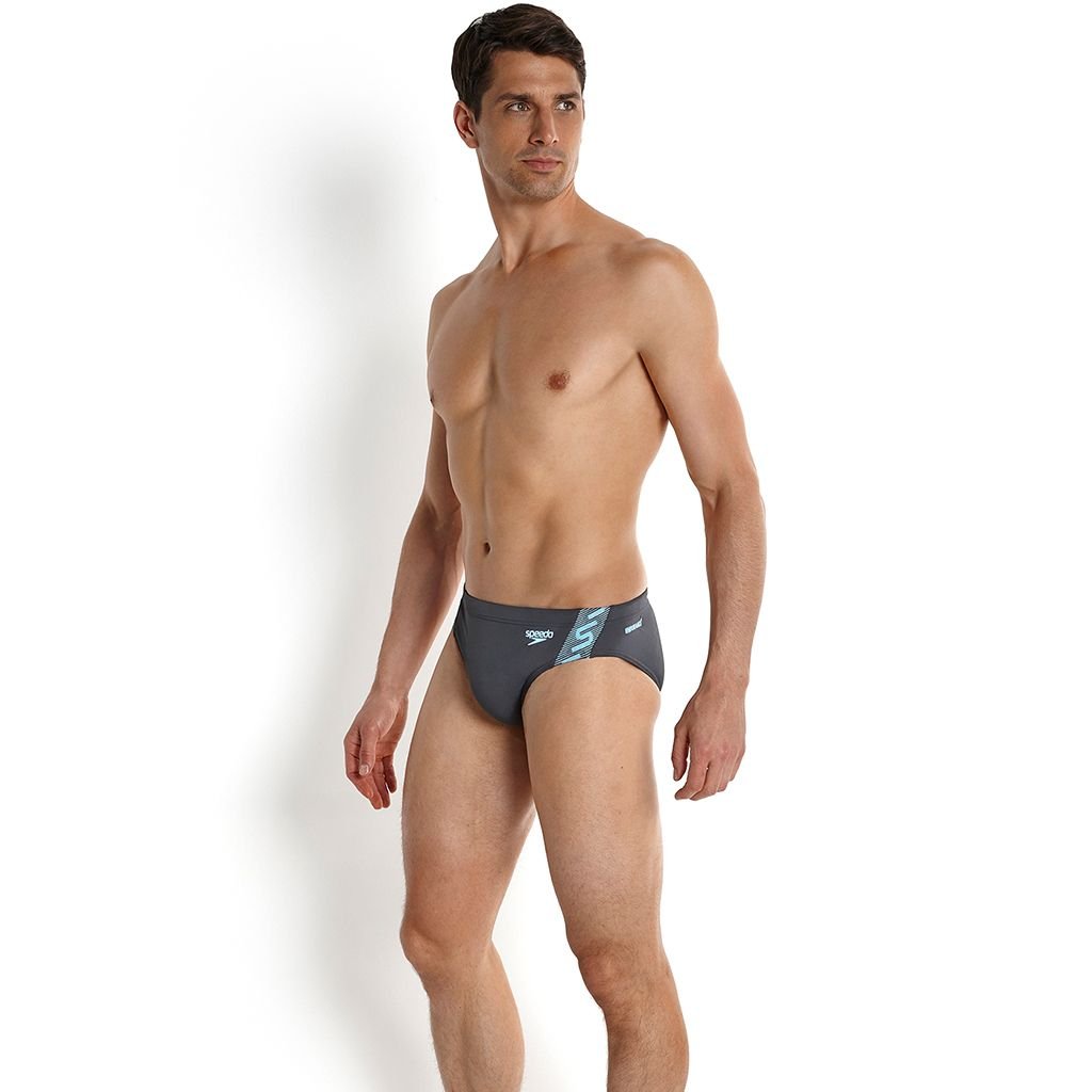 Speedo Endurance Plus Erkek Slip Yüzücü Mayosu - Gri/Mavi