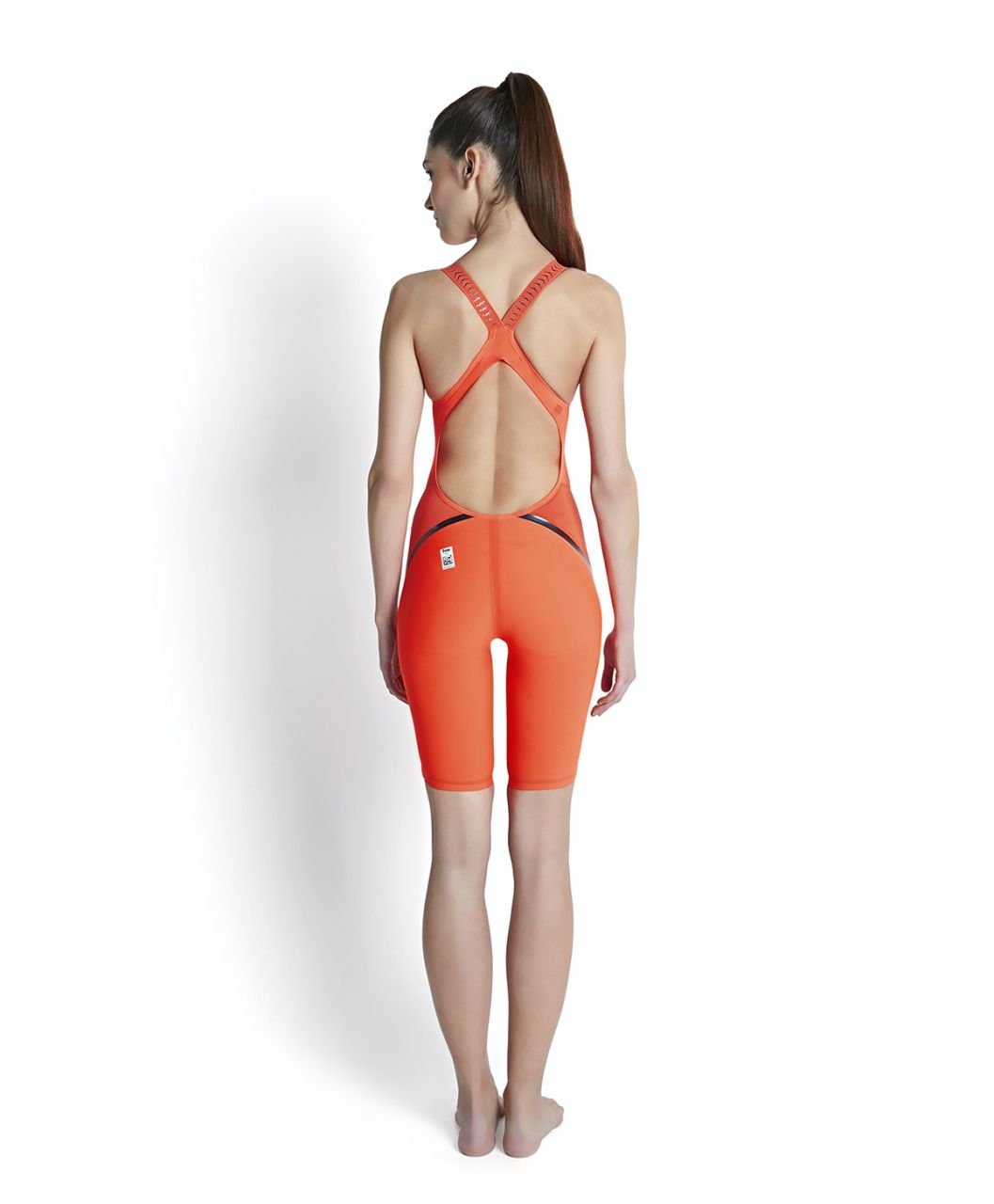 Speedo Lzr Racer X Openback Kneeskin Bayan Yarış Mayosu - Turuncu