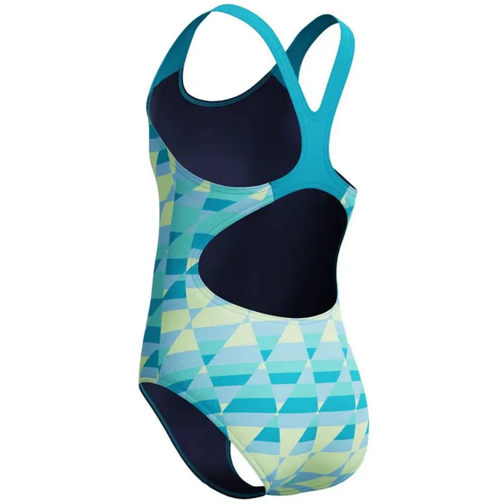 Speedo Allover Print Splashback Kız Çocuk Yüzücü Mayosu
