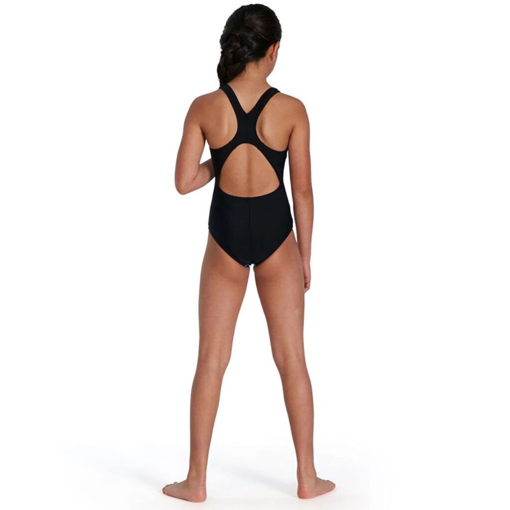 Speedo Allover Splashback Kız Çocuk Yüzücü Mayosu