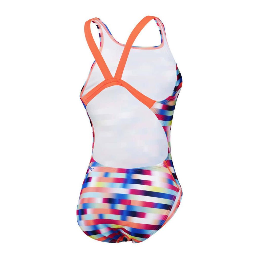 Speedo Allover Digi Leaderback Kadın Yüzücü Mayosu