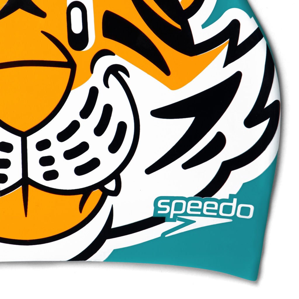 Speedo Printed Çocuk Silikon Yüzücü Bonesi