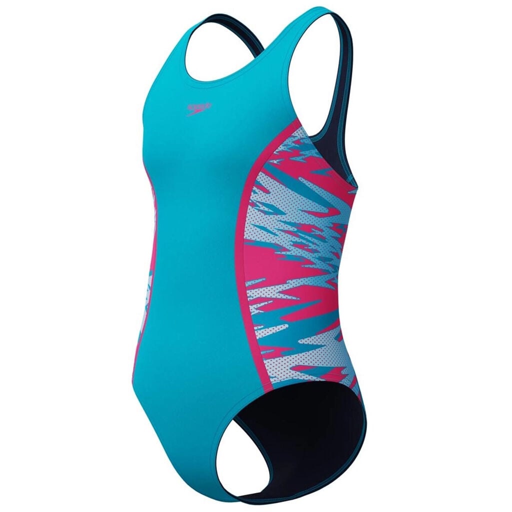 Speedo Hyperboom Splice Muscleback Kız Çocuk Yüzücü Mayosu
