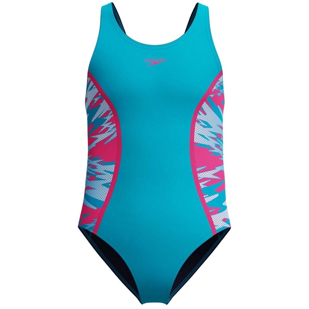 Speedo Hyperboom Splice Muscleback Kız Çocuk Yüzücü Mayosu