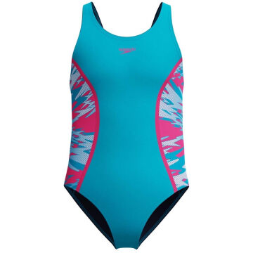 Speedo Hyperboom Splice Muscleback Kız Çocuk Yüzücü Mayosu