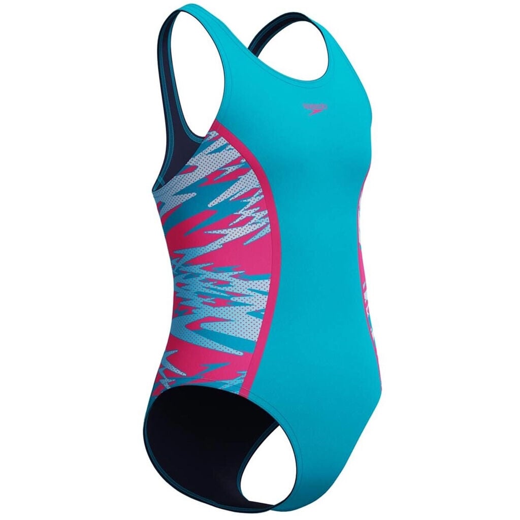 Speedo Hyperboom Splice Muscleback Kız Çocuk Yüzücü Mayosu