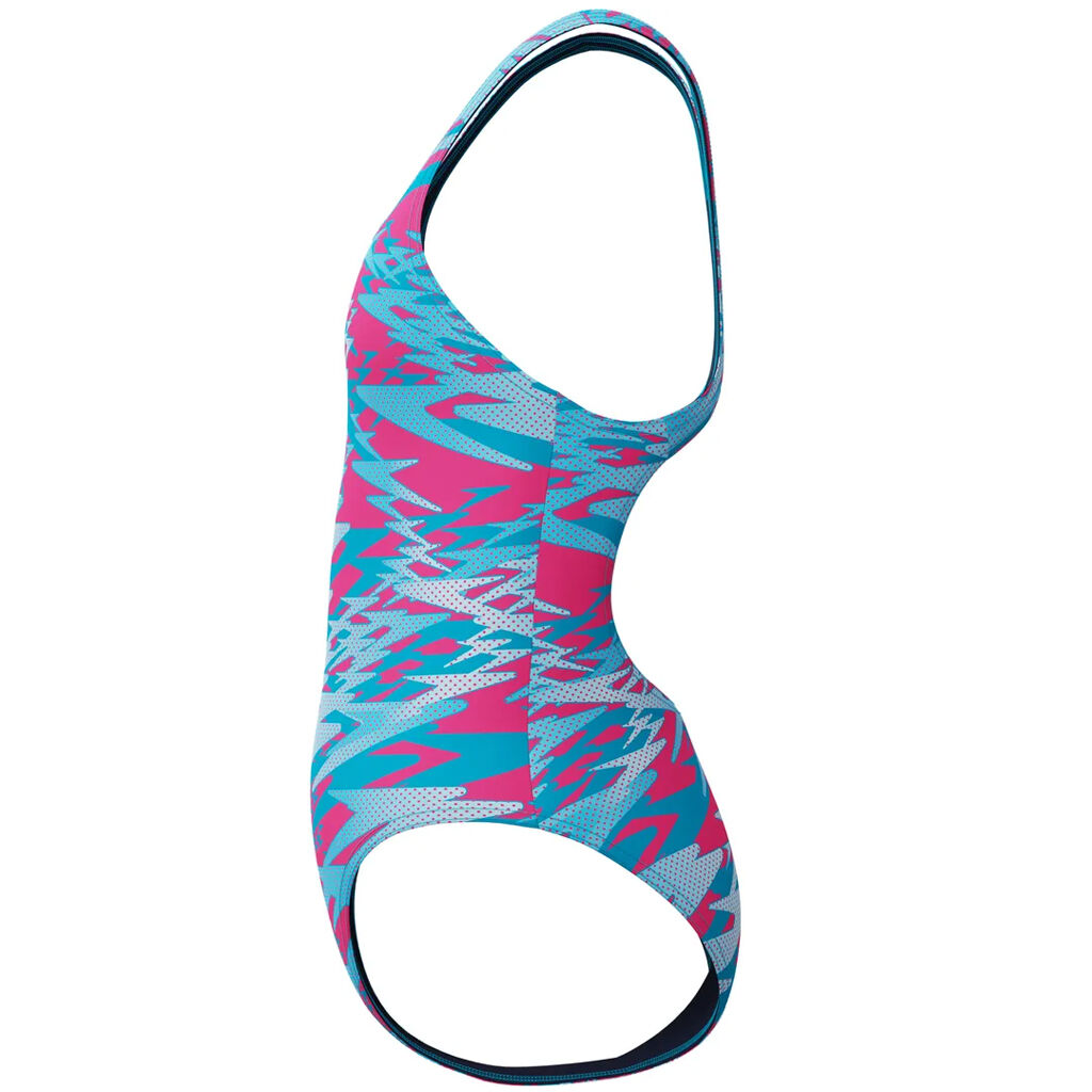 Speedo Hyperboom Print Medalist Kız Çocuk Yüzücü Mayosu