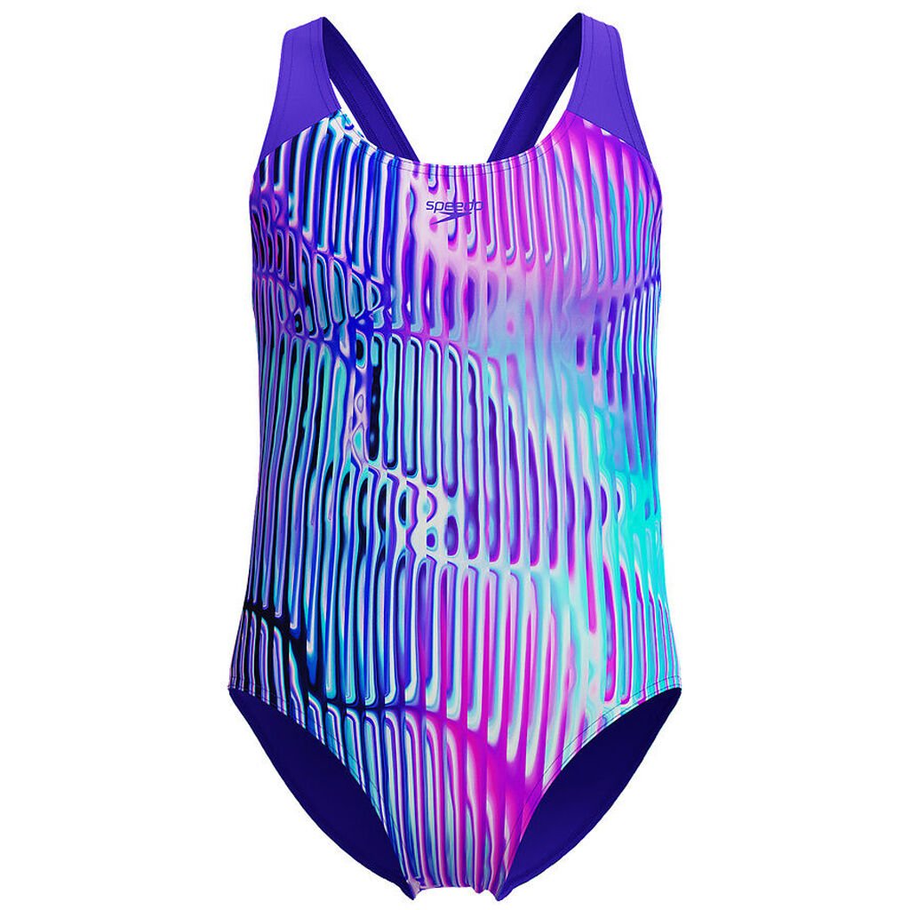 Speedo PT Allover Splashback Kız Çocuk Yüzücü Mayosu